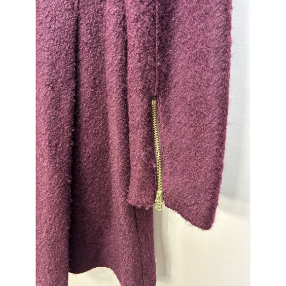 Guess Women’s Wool Coat Red Wine Double Breasted Walder Buttons Lined Long Sz XL - Picture 9 of 15